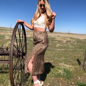 Leopard Midi Skirt